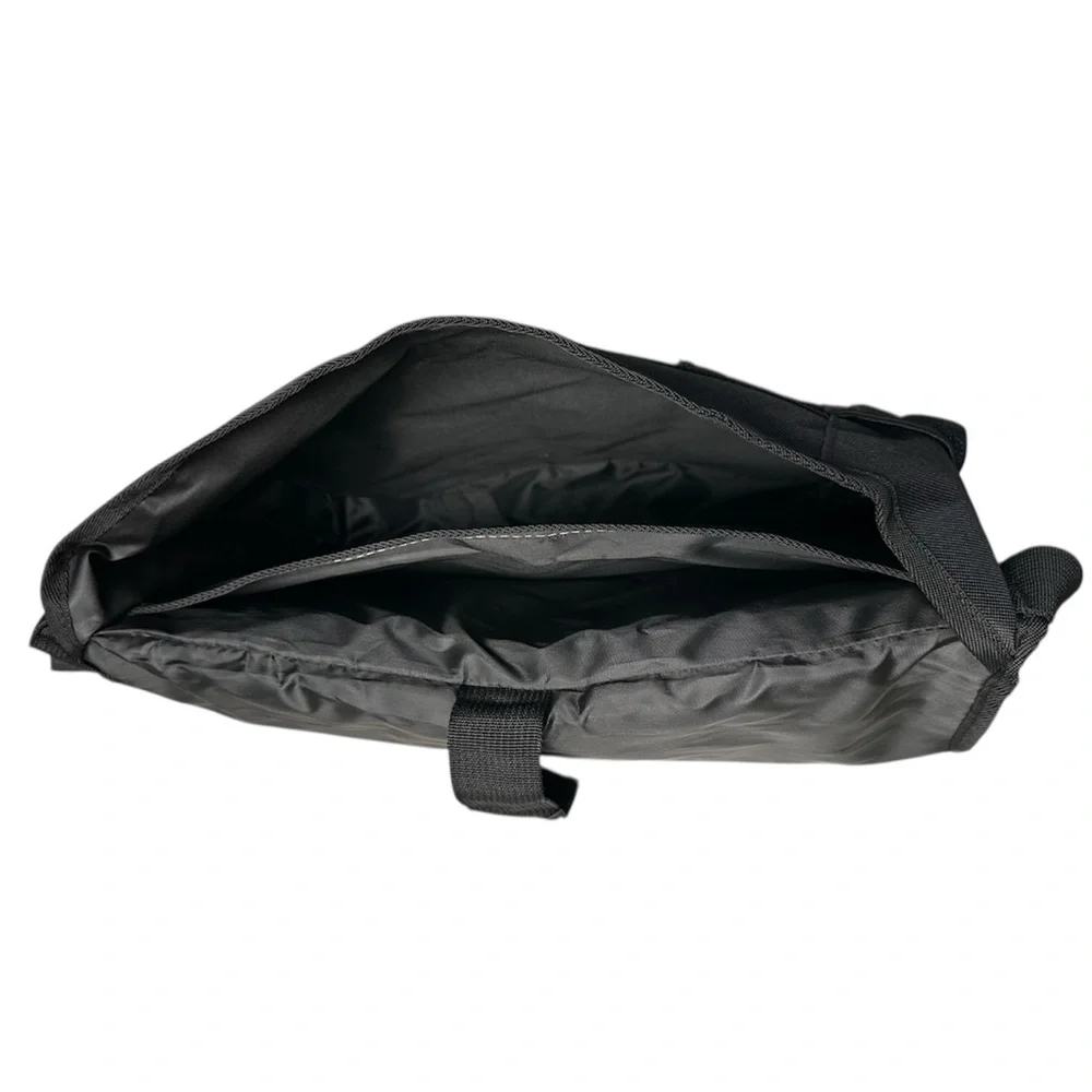 Black Messenger Bag with Adjustable Strap Laptop Tech Gear NEW Casual Office